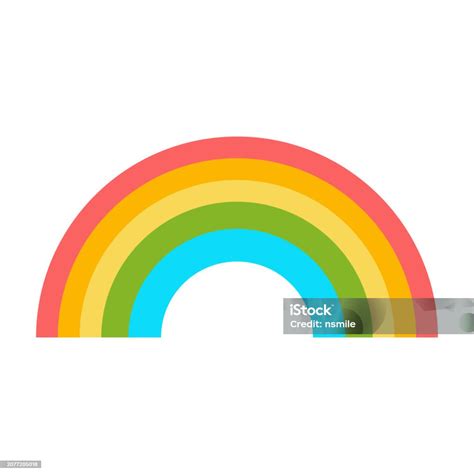 Vector Colorful Rainbow Symbol Or Logo On White Background Stock