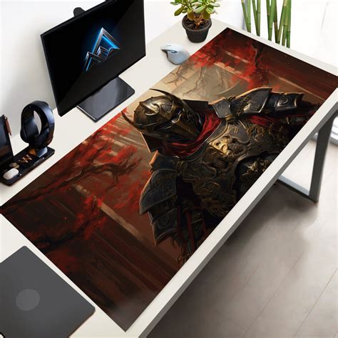 Samurai Desk Mat Japanese Worrier Desk Pad Sakura Japanese Desk Pad