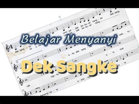 Belajar Menyanyi Lagu Daerah Dek Sangke Sumatera Selatan Youtube