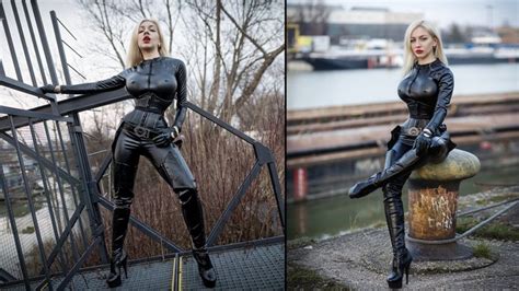 Watch Katya Walking Outdoors In Leather Catsuit Porn Video NudeSpree