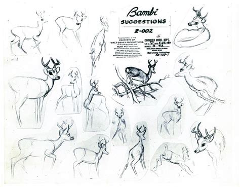 Bambi Concept Art Kunstproduktion Bambi Disney Kunst