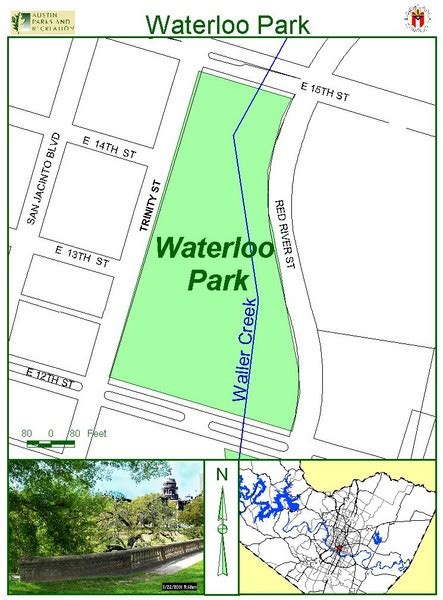 Waterloo Park Map - 403 E 15th St Austin • mappery