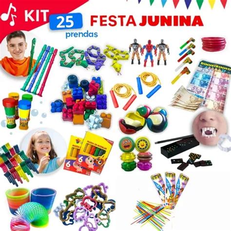 Kit 25 Prenda Festa Junina Brinquedos Crianças Promoçao Mercadolivre