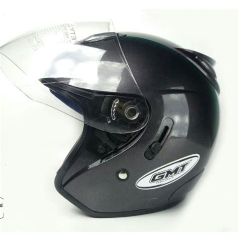 Jual Helm Motor Half Face Double Visor GMT Original Helm Pria Wanita