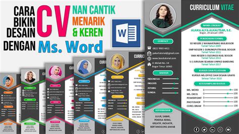 Contoh Cara Buat Cv Lamaran Kerja Dengan Word Pakar Tutorial