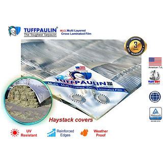 Buy Tuffpaulin Ft X Ft Gsm Silver Tarpaulin Tirpal Tadpatri