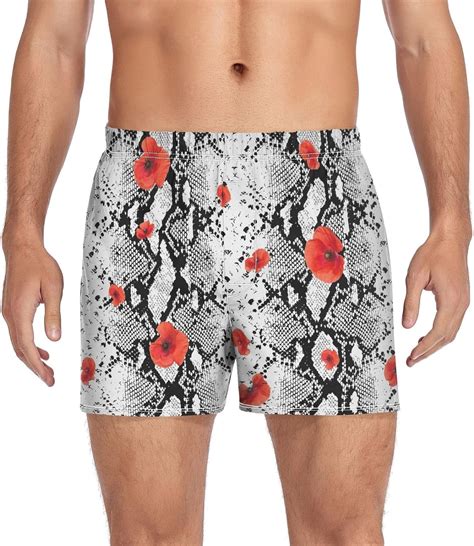 Hyjoy Python Snake Skin Poppy Flower Underwear Man Men S Boxer Briefs