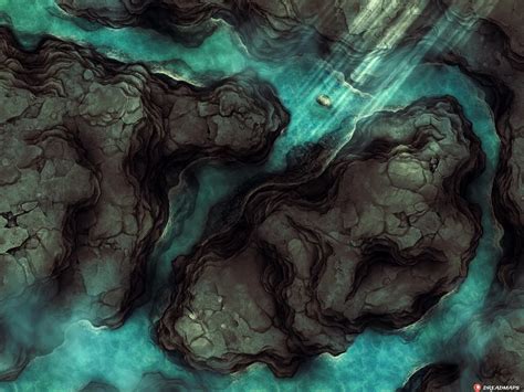 Cavernous Stream 40x30 Battlemaps Fantasy Map Dungeon Maps D D Maps