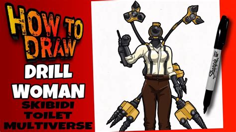 How To Draw Drill Woman From Skibidi Toilet Multiverse Step By Step Como Dibujar Mujer