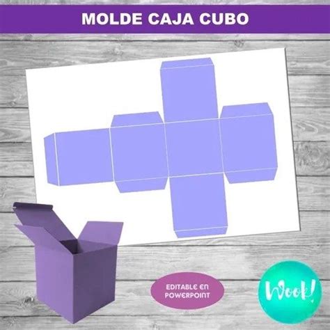 Kit Imprimible Molde Caja Cubo Wook Imprimibles