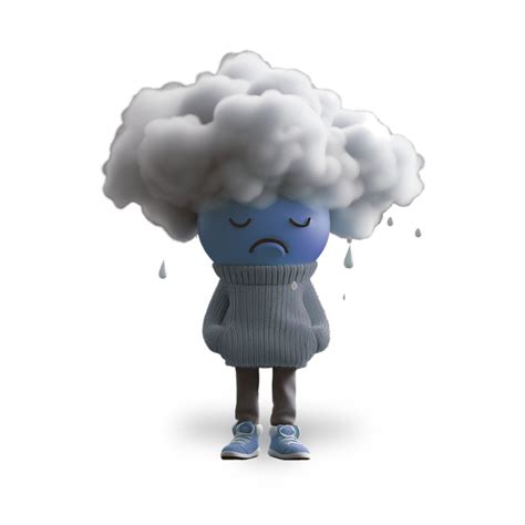 Rain Cloud Smiley Emoticon Emoji Precipitation Drop Yellow Line