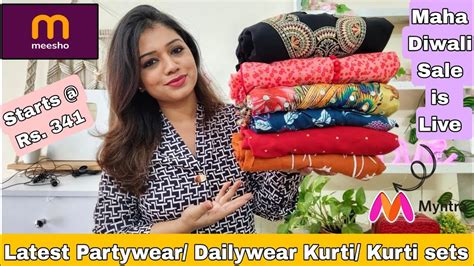 Meesho Partywear Dailywear Kurti Set Haul Starting Rs Meesho