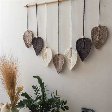 Painel Folhas Macrame Loja Le Macramê Elo7 Produtos Especiais