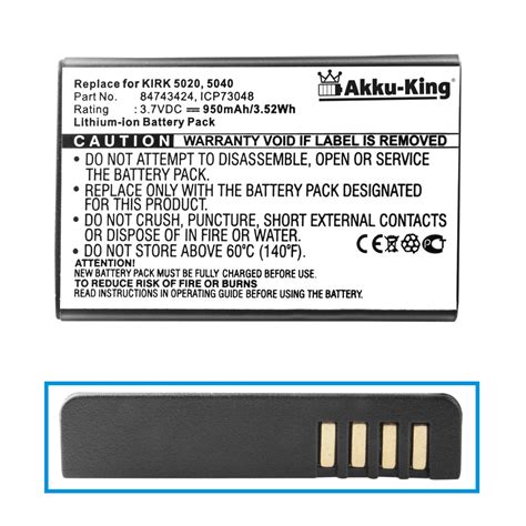 Akku Kompatibel Mit Agfeo Dect 50 Polycom 5020 5040 Kirk 5020 5040 Spectralink 5020 5040