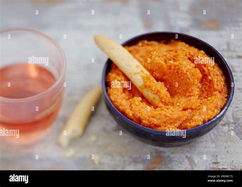 Bell Pepper Pesto Stock Photo Alamy