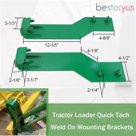 Tractor Loader Quick Tach Weld On Mounting Brackets For John Deere