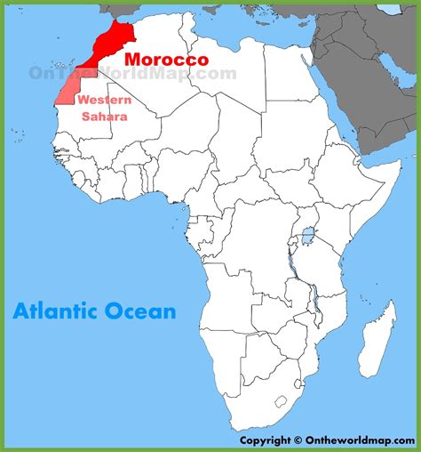 Morocco Location On The Africa Map