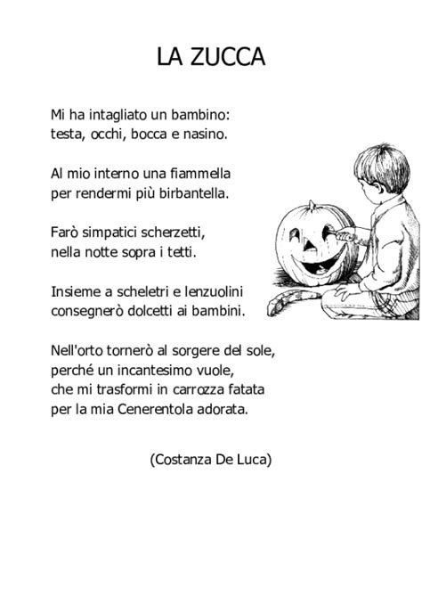 La Zucca Filastrocca Per Bambini SchedeDidattiche It