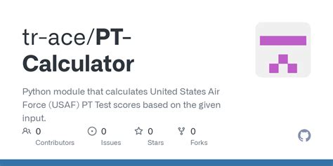 Github Tr Acept Calculator Python Module That Calculates United States Air Force Usaf Pt