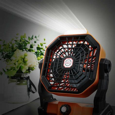 Portable Solar Powered Rechargeable Camping Tent Fan Zincera