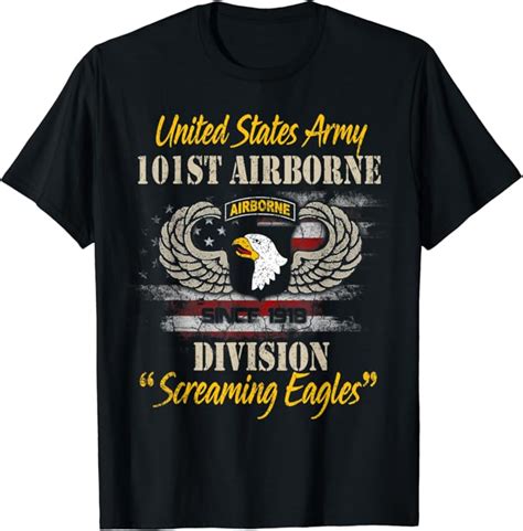 U S Army 101st Airborne Division Veteran Tshirt Veterans Day T Shirt Clothing