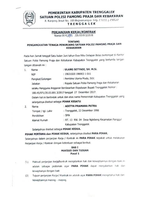 Sk Kerja Honorer Pdf