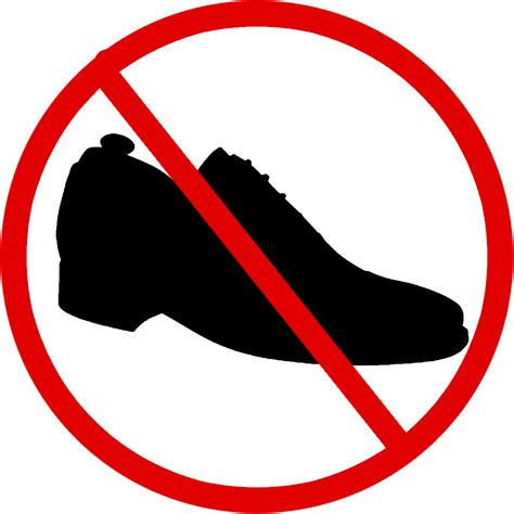 No Shoes Sign - ClipArt Best