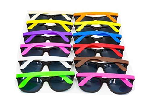 Xkx 12pcs Neon 80 S Style Party Sunglasses With Dark Lens For Big Bang Party