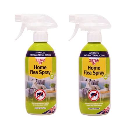 2 X Household Flea Killer Spray Zero In Antibacterial Home Flea Treatment 500ml Ebay