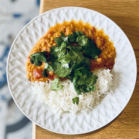 Recette Dahl De Lentilles Corail à La Tomate Et à La Noix De Coco