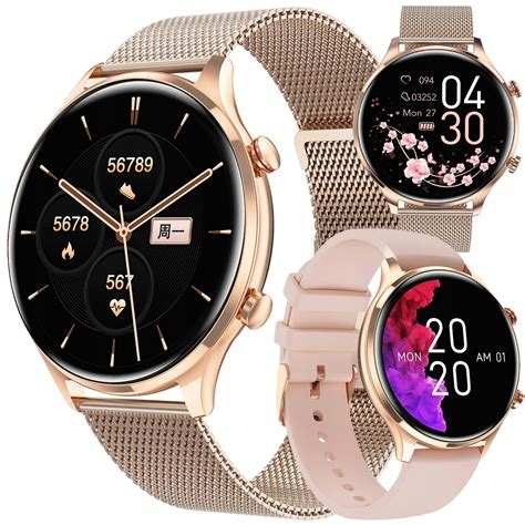 Smartwatch Zegarek Damski Z Oty Rozmowy Ci Nienie Puls Sms Z Polskim