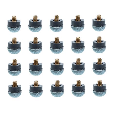 20 Pcs Replacement Pool Cue Tips Billiard Cue Leather Tips Screw Cue