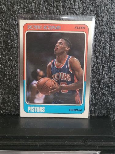 1988 89 Fleer Dennis Rodman Rookie Card RC 43 HOF Detroit Pistons EBay