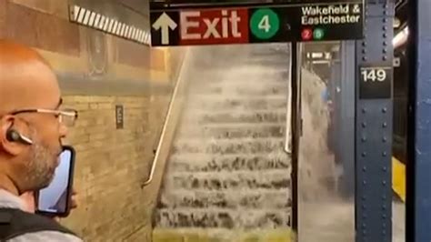 Video Nyc Subway Roads Flooded As Elsa Moves Up East Coast