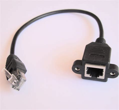 Rj45 Male To Rj45 Female Panel Mount Cable Hacktronics