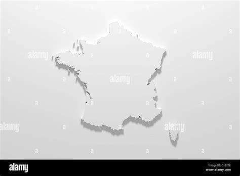 Le Rendu 3D D Une Carte De France Sur Fond Blanc Photo Stock Alamy