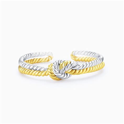 “mother And Daughter Bond” Two Strand Knot Ring Svana Svana Design