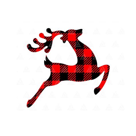 Buffalo Plaid Reindeer Svg Santa S Reindeer Deer Svg Merr Inspire