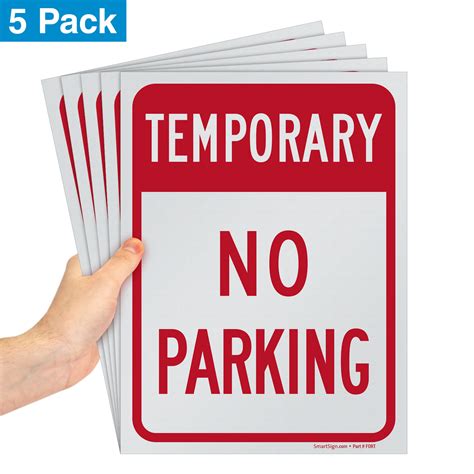 Temporary No Parking Temporary Sign Pack Sku Kt 0003