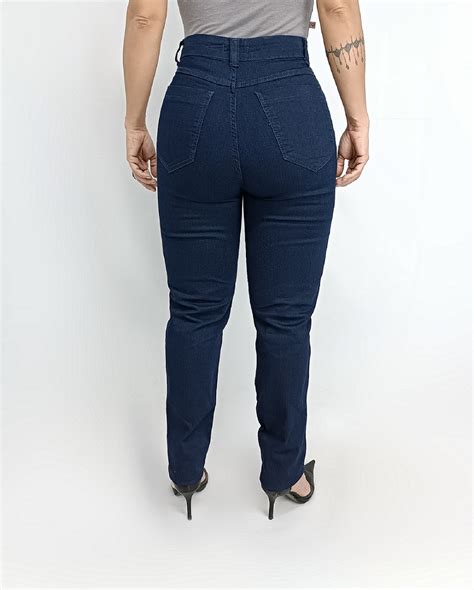 Uniforme Calça Jeans Feminina Cintura Alta