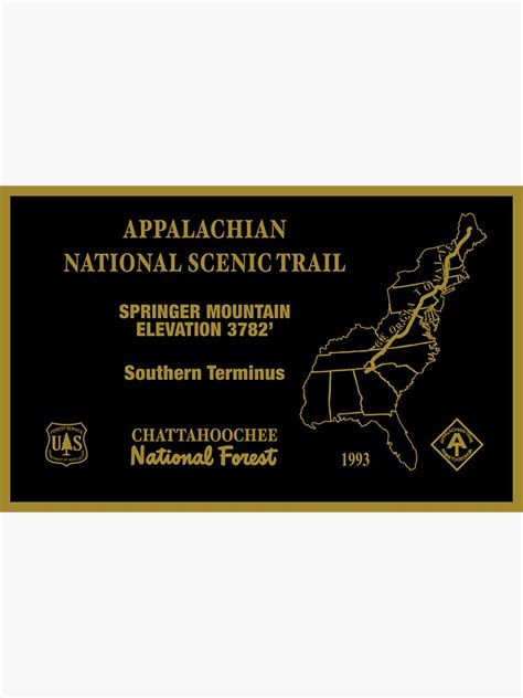 Appalachian National Scenic Trail Sign Sticker Sticker For Sale By