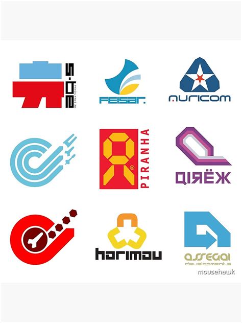 Wipeout Logos Set 1 Poster By Mousehawk Redbubble