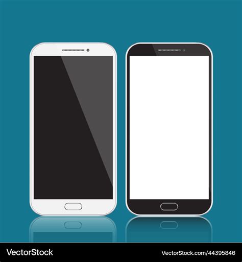 Smartphones black and white smartphone isolated Vector Image