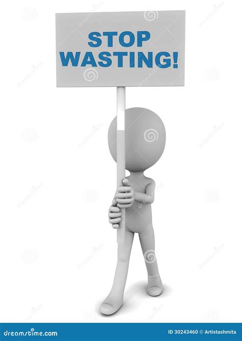 Stop wasting stock illustration. Illustration of resources - 30243460
