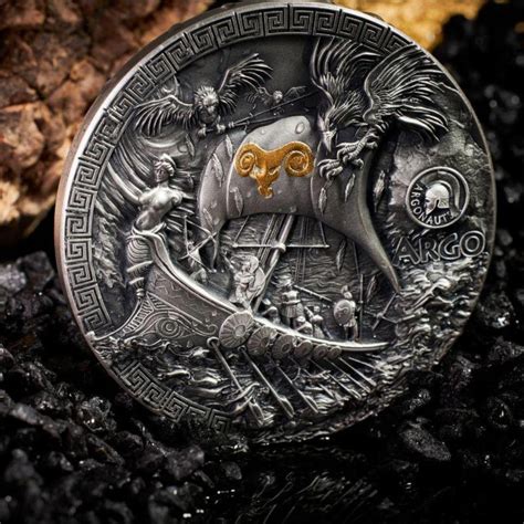 5 Dollars Argo Ship Argonauts 2 Oz Silver Coin 5 Niue 2023 Antique