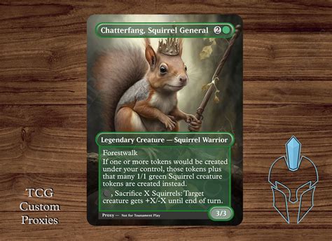 Chatterfang Squirrel General Magic Playtest Proxy Fullart Etsy Uk