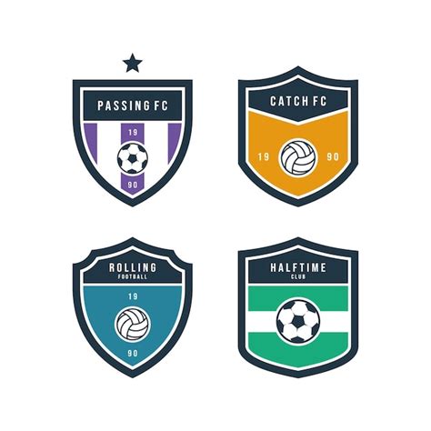 Premium Vector Football Club Logo Vector Design Template Badge Set