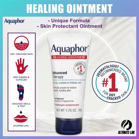 Aquaphor Healing Ointment Skin Protectant 1 Tube 50 G 2 Tubes