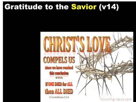 Our Gratitude Toward Christ 2 Corinthians 5 14 Millersburg Baptist