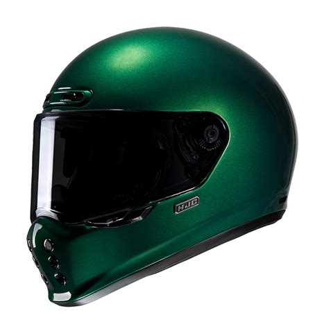 Hjc V10 Helmet Deep Green HJC 104037 DG Full Face Helmets MotoStorm